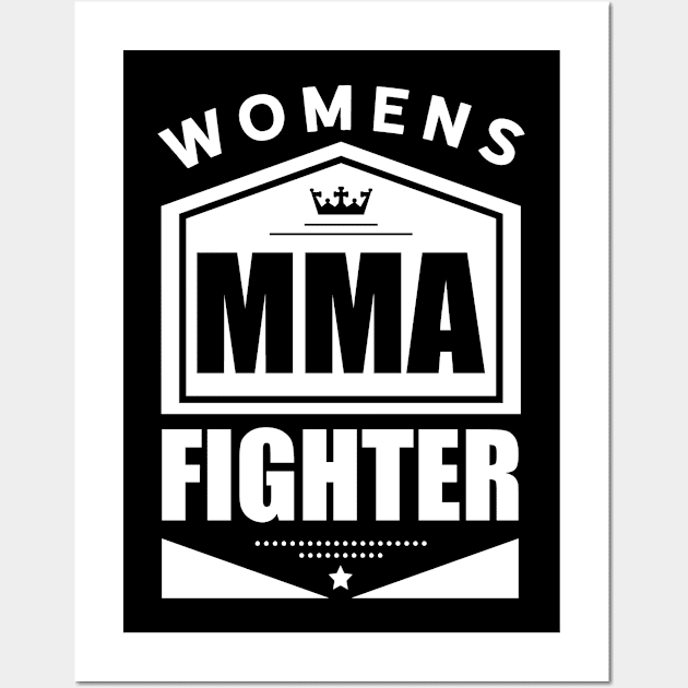 Fighter MMA Mixed Martial Arts Female Women Wall Art by dr3shirts